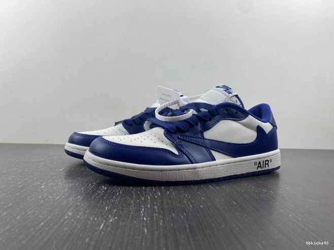 TBkick X JORDAN OFF-WHITE CUSTOM X 1 SCOTT AIR TRAVIS DM7890-101 0724